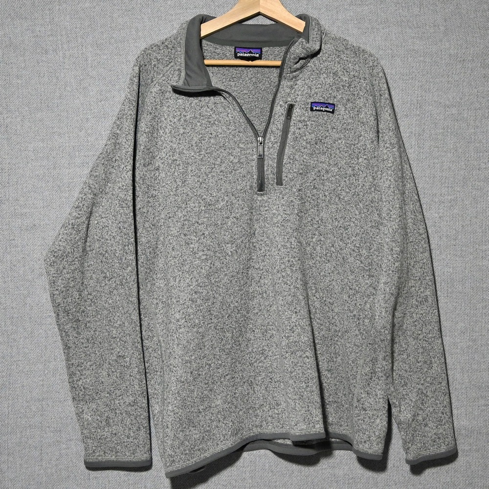 Patagonia Better Sweater 1/4 Zip Pullover Mens XXL Grey